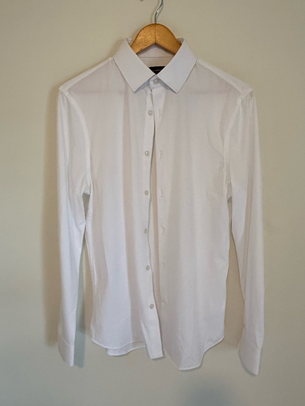 Express White Men's Dress Shirt - Long Sleeve Button-Up